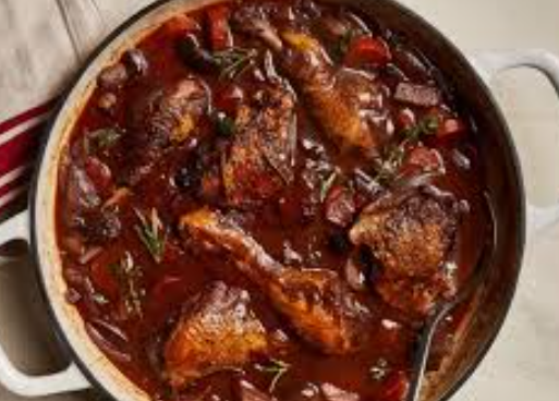 Review Makanan Coq au Vin Ayam Anggur Merah Klasik Prancis